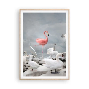 Een poster in een licht eiken lijst - Hoe ben ik hier terecht gekomen? - 70x100 cm