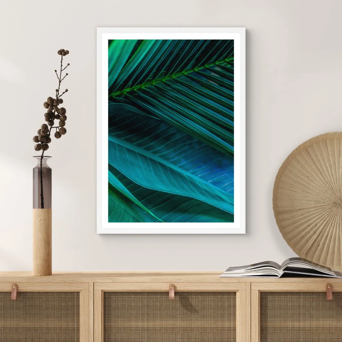 Poster in een witte lijst - De anatomie van groen - 30x40 cm