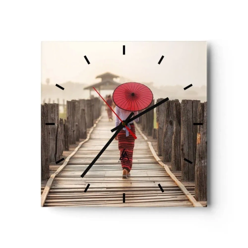 Wandklok - Klok - Op de oude brug - 30x30 cm