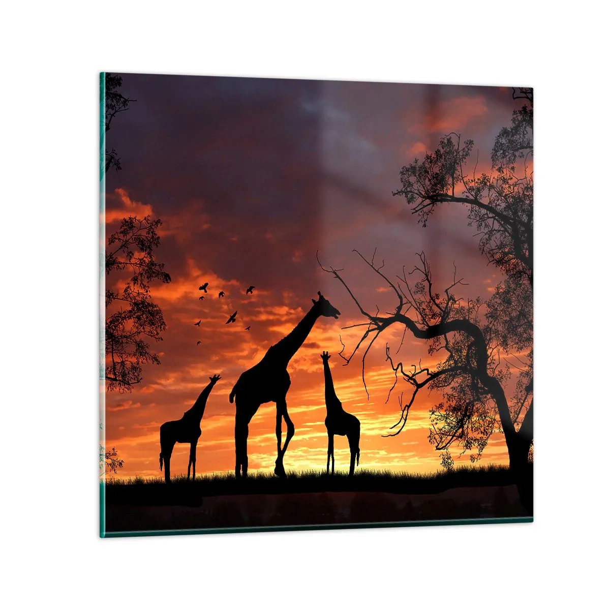 Schilderen op glas - Een klein diner met je geliefden - 50x50 cm