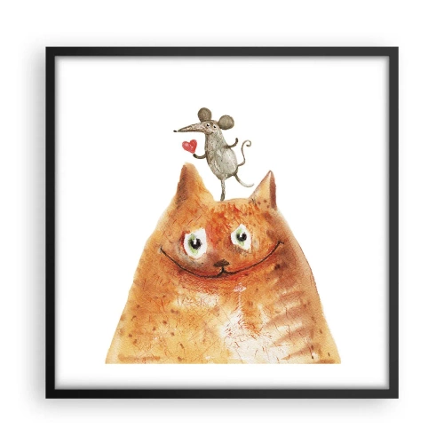 Poster in een zwarte lijst - De paradoxen van de liefde - 50x50 cm