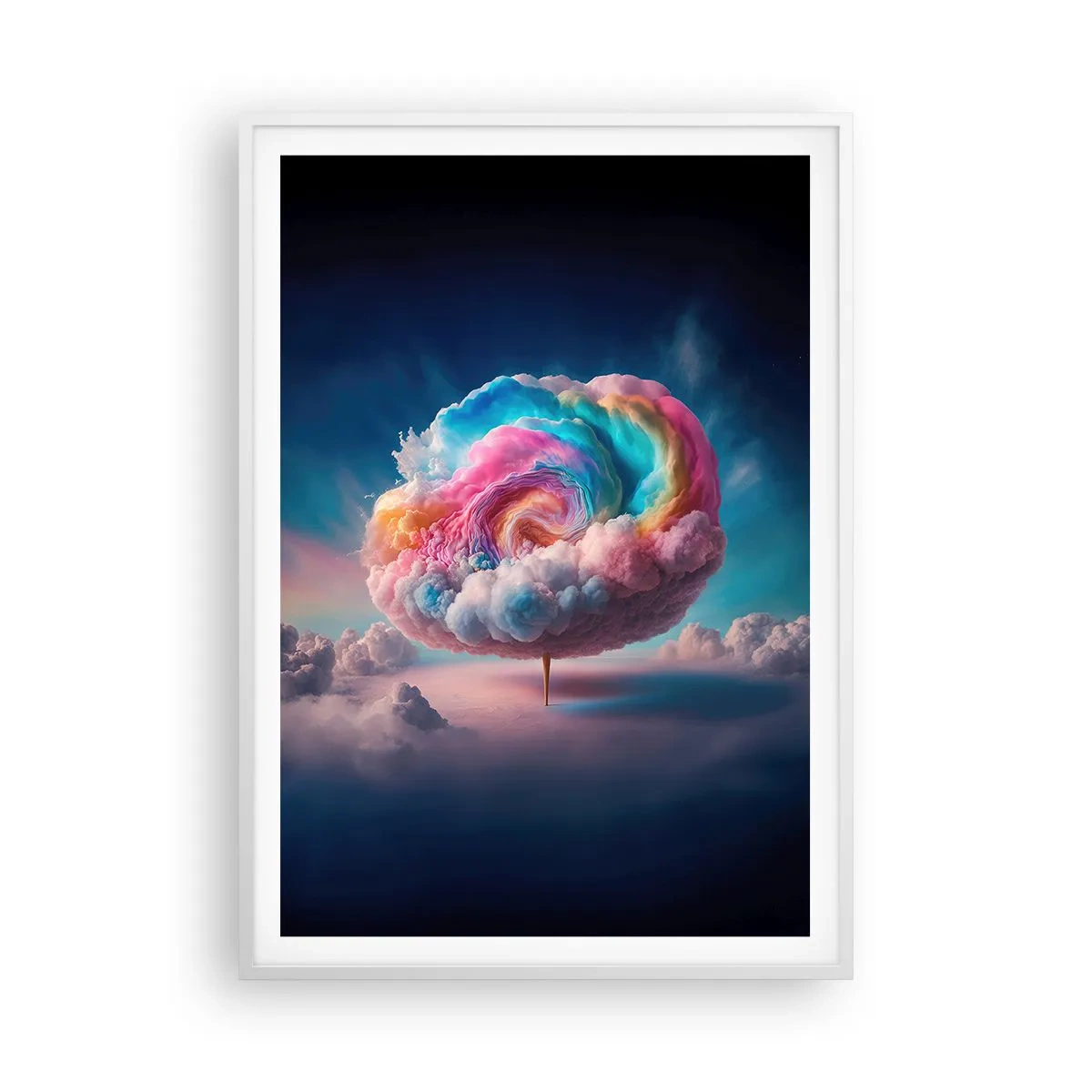 Poster in een witte lijst - De droom van een pretpark - 70x100 cm