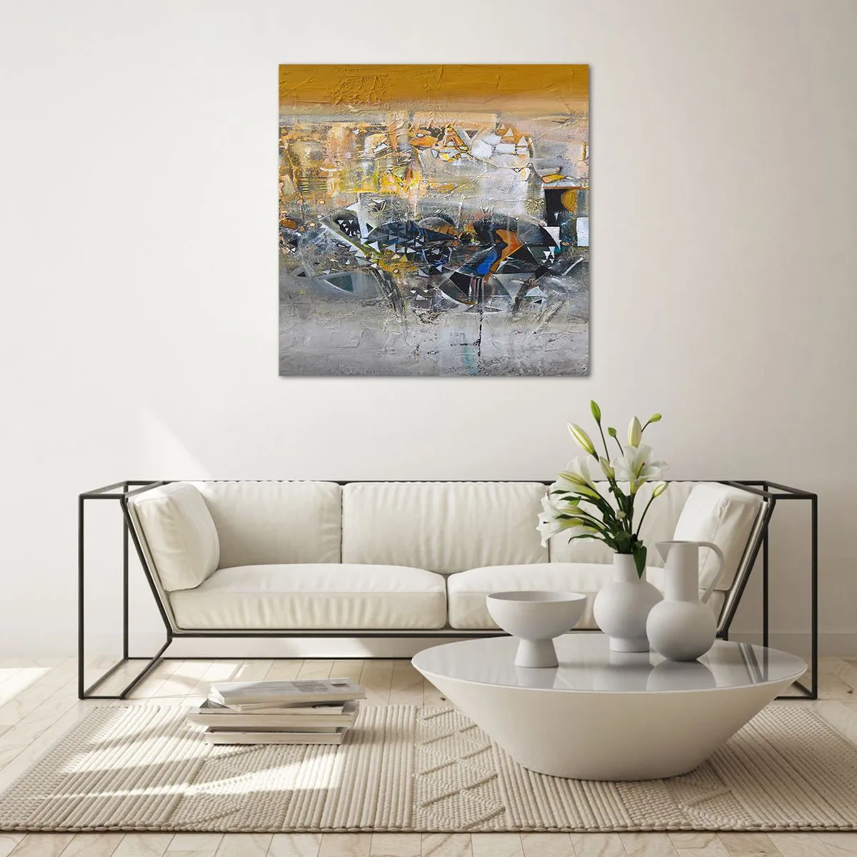 Schilderen op glas - Alles komt goed - 50x50 cm