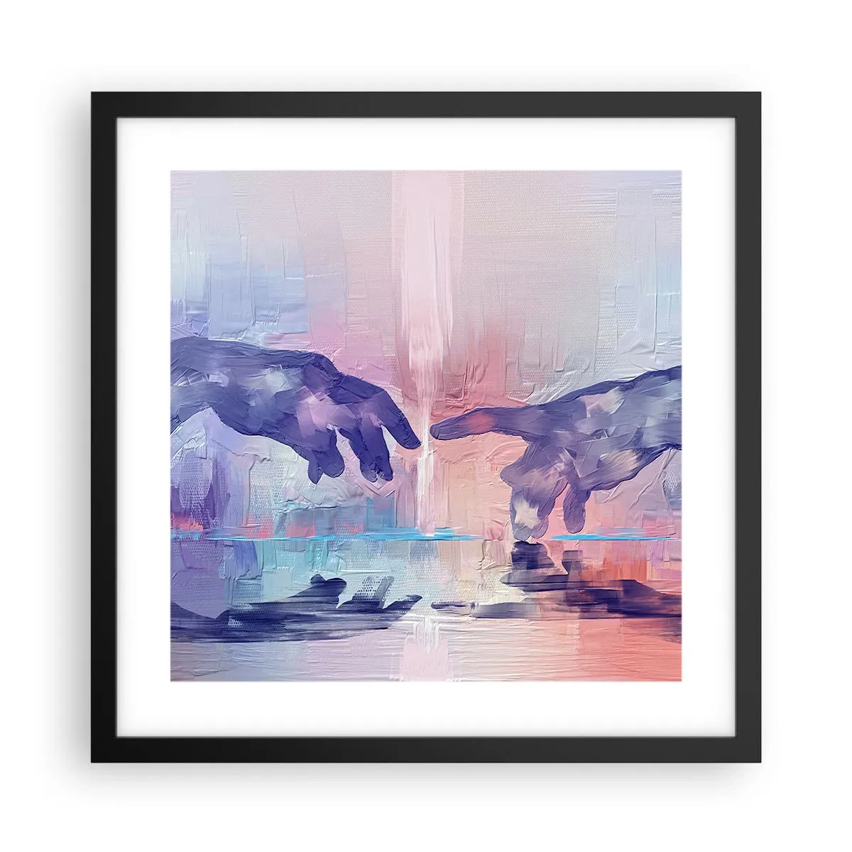 Poster in een zwarte lijst - Goddelijke levensvonk - 40x40 cm