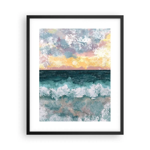 Poster in een zwarte lijst - Water, licht, lucht - 40x50 cm
