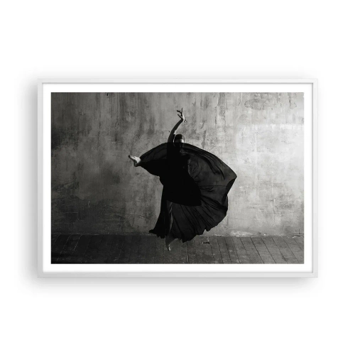 Poster in een witte lijst - Gepassioneerde riem - 100x70 cm