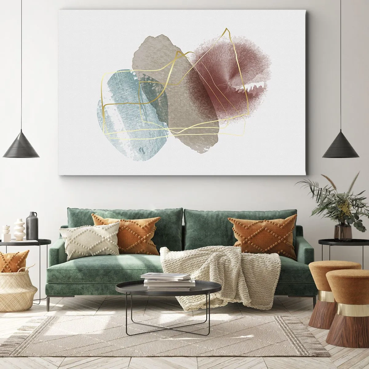 Schilderen op canvas - Koralen van de ruimte - 120x80 cm