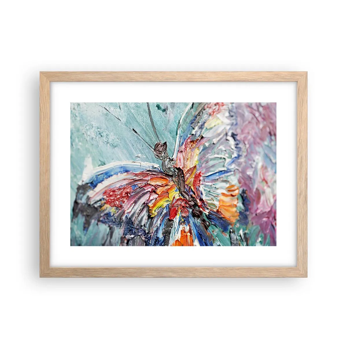 Een poster in een licht eiken lijst - Geschilderd door de natuur - 40x30 cm
