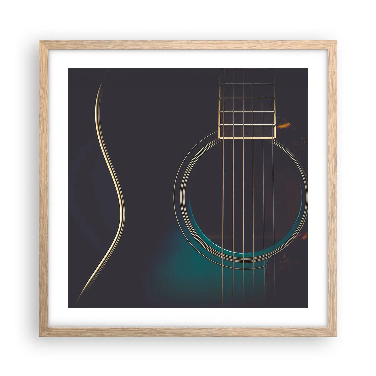 Een poster in een licht eiken lijst - Nog even voordat het klinkt - 50x50 cm