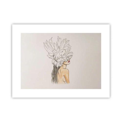 Poster - gekroonde schoonheid - 40x30 cm