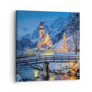 Schilderen op canvas - Kerstgeest - 30x30 cm