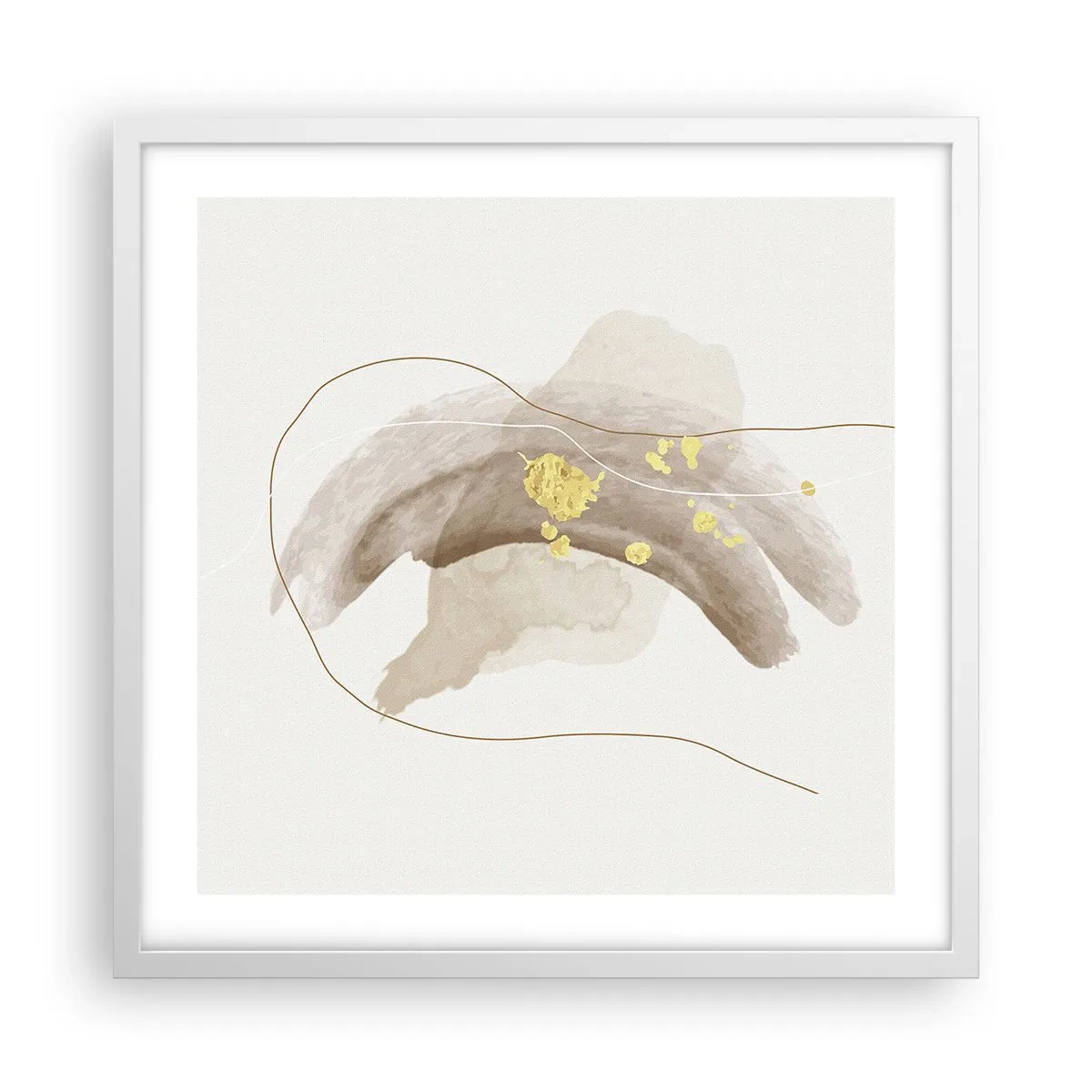 Poster in een witte lijst - Ontmoet in de ruimte - 50x50 cm