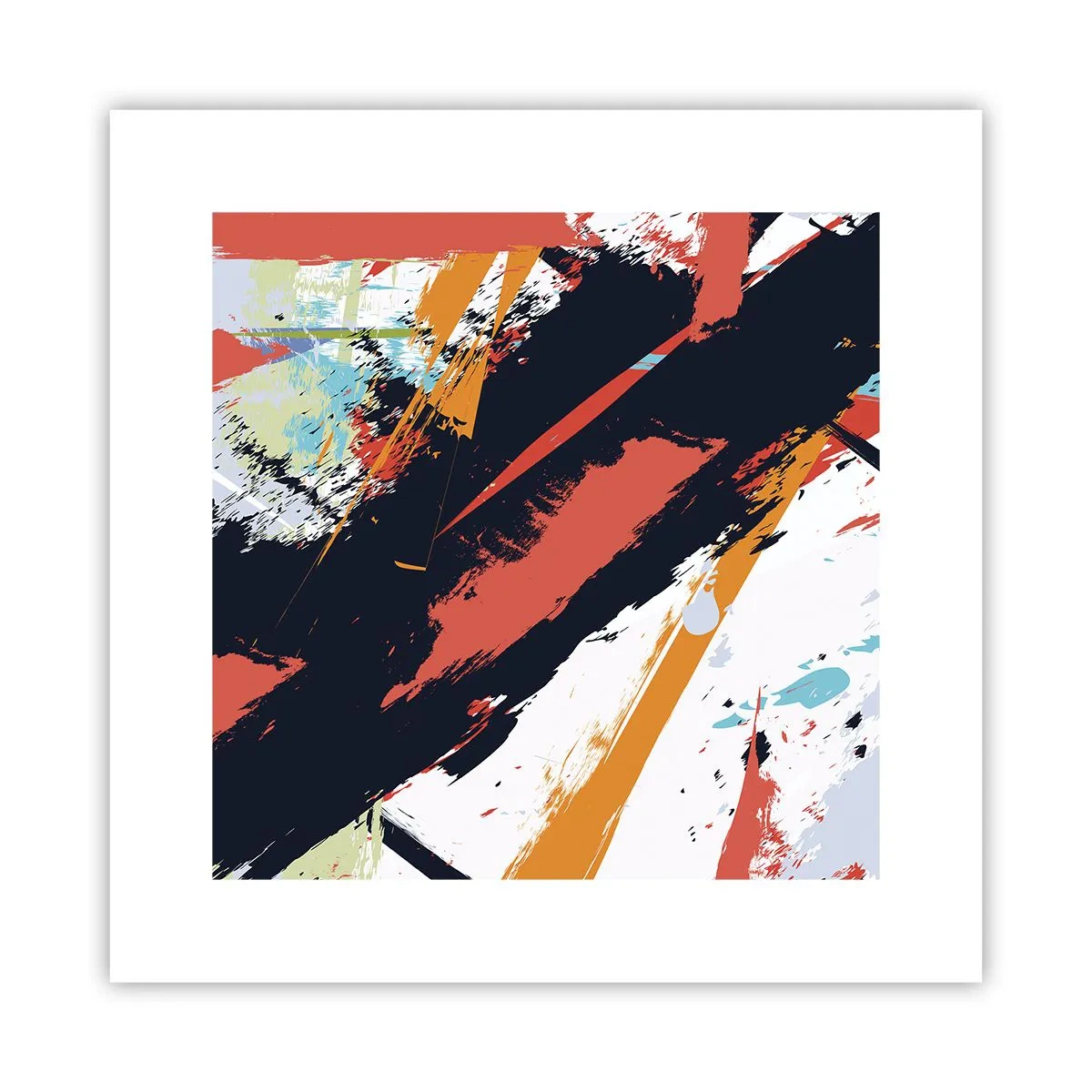 Poster - Dynamische compositie - 30x30 cm