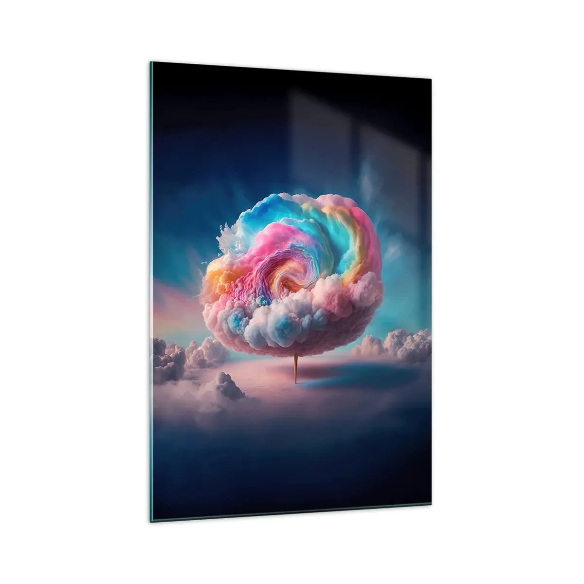 Schilderen op glas - De droom van een pretpark - 70x100 cm