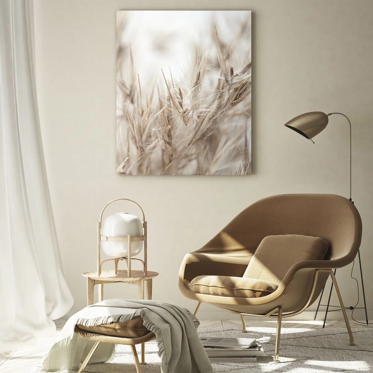 Schilderen op glas - Weide en wind - 50x70 cm