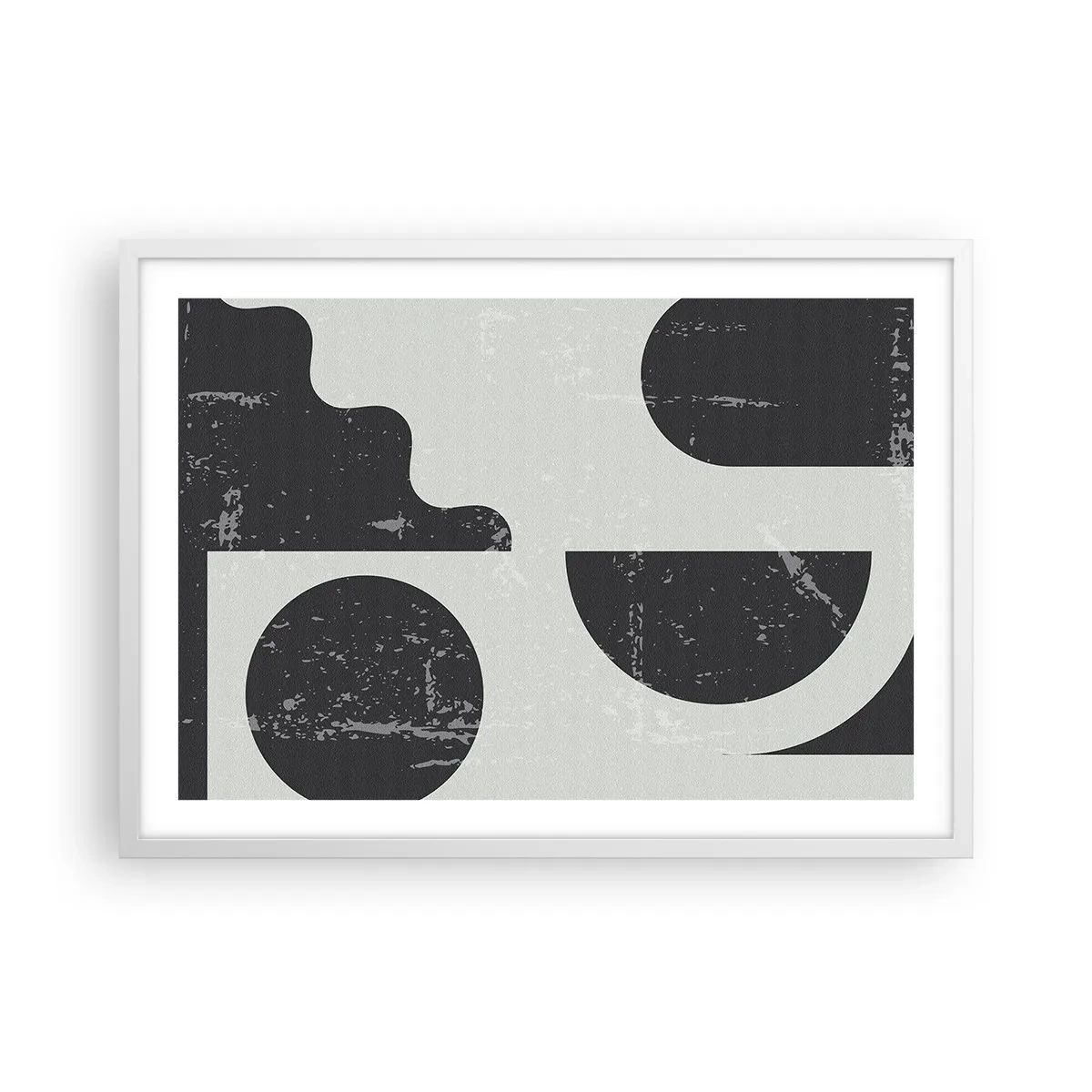 Poster in een witte lijst - Compositie boven en onder - 70x50 cm