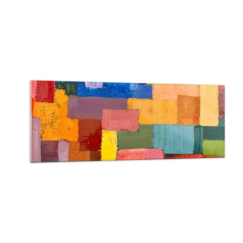Schilderen op glas - Elk is anders, allemaal kleurrijk - 140x50 cm