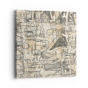 Schilderen op canvas - Het wacht om te worden gedecodeerd - 40x40 cm