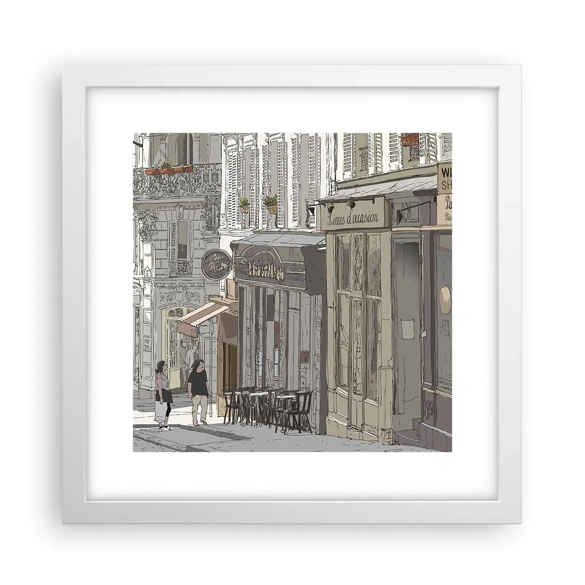 Poster in een witte lijst - Stadsvreugde - 30x30 cm