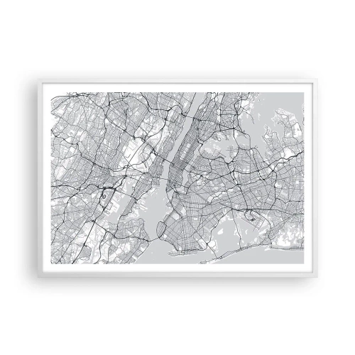 Poster in een witte lijst - De anatomie van een metropool - 100x70 cm