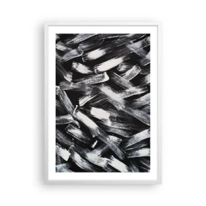 Poster in een witte lijst - Abstractie in de industriële spirit - 50x70 cm