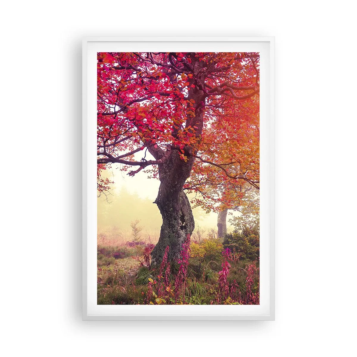 Poster in een witte lijst - Bloeiende razernij - 61x91 cm