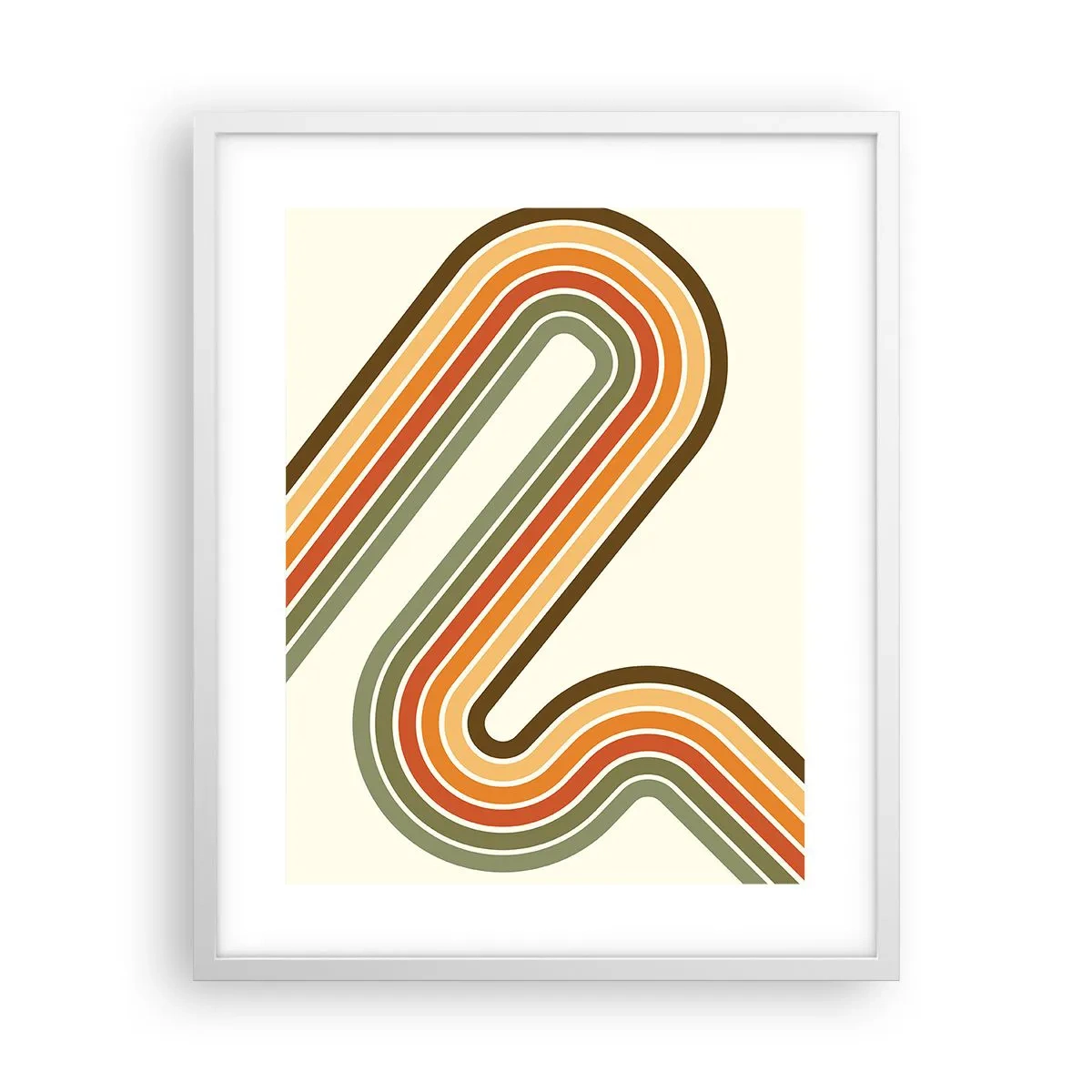 Poster in een witte lijst - Zigzag naar het doel - 40x50 cm