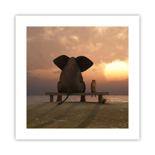 Poster - Het is goed om samen stil te zijn - 40x40 cm