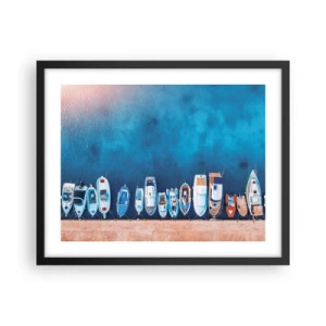 Poster in een zwarte lijst - In één rij - 50x40 cm