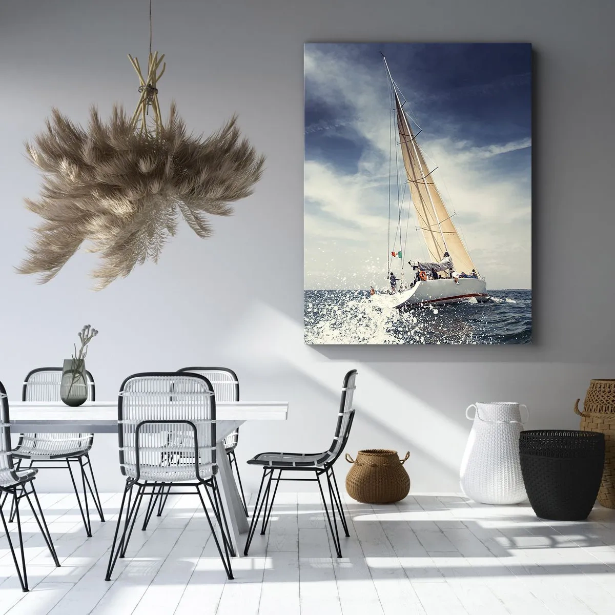 Schilderen op canvas - Ze halen ons niet in! - 65x120 cm