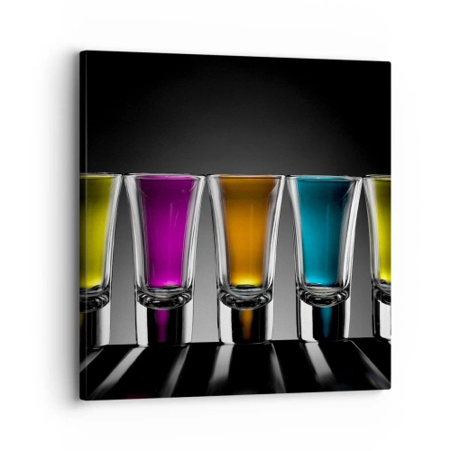 Schilderen op canvas - Kleuren van vreugde - 30x30 cm