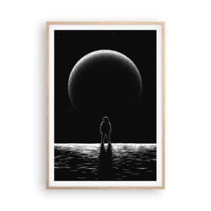 Een poster in een licht eiken lijst - Oog in oog - 70x100 cm