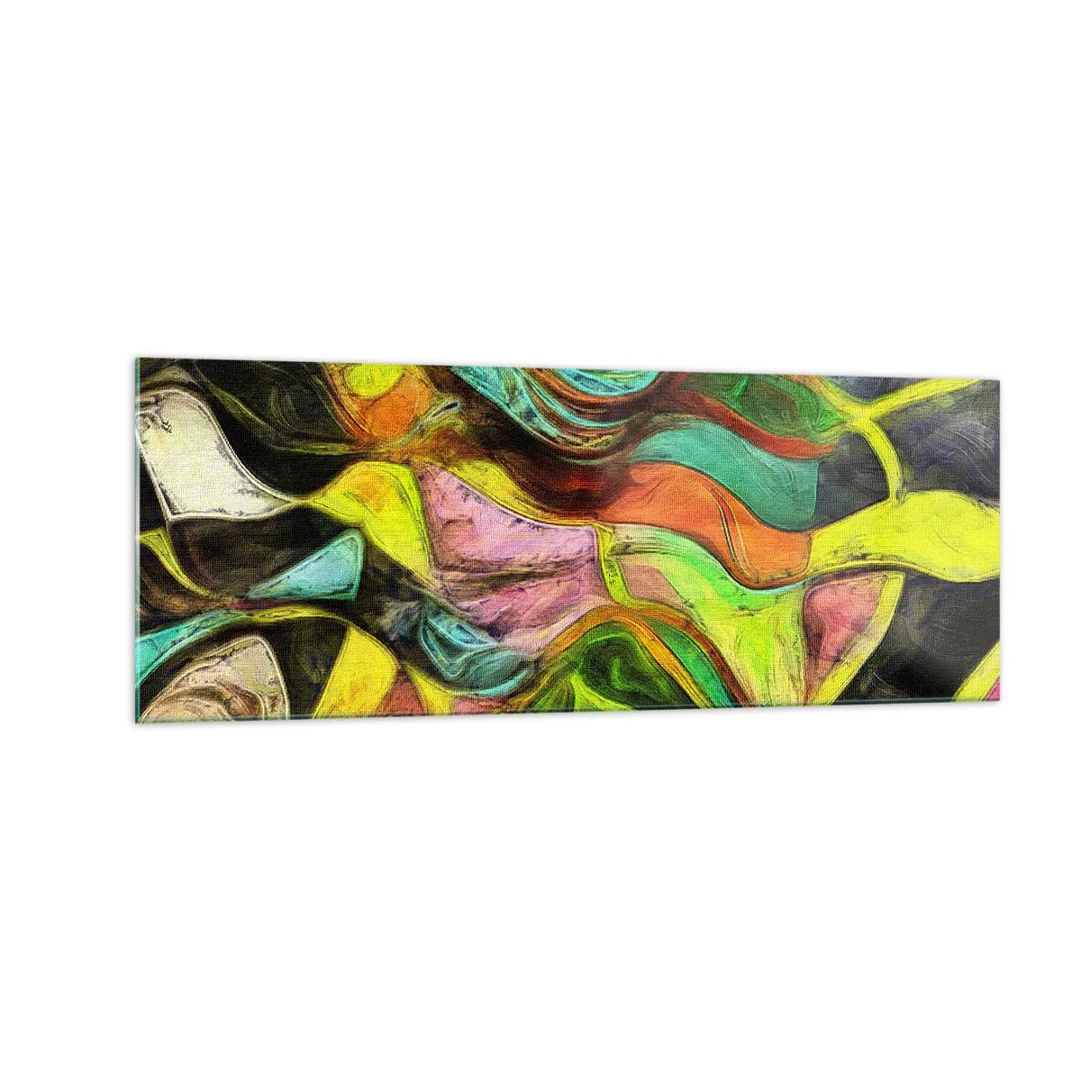 Schilderen op glas - Beweging is leven - 140x50 cm