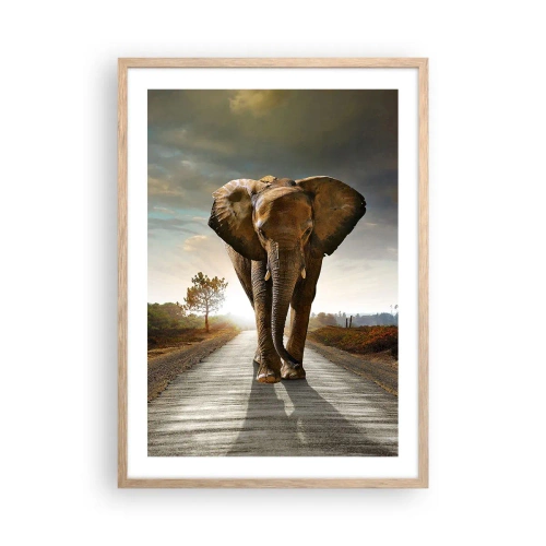 Een poster in een licht eiken lijst - En helemaal niet in een porseleinen pakhuis - 50x70 cm