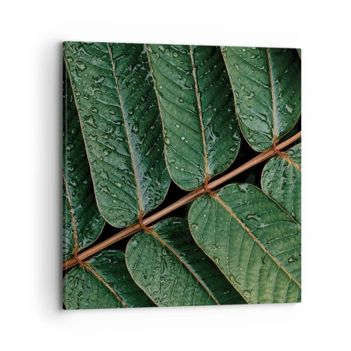 Schilderen op canvas - In een groen ritme - 70x70 cm