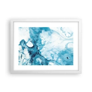 Poster in een witte lijst - Blauw Concert - 40x30 cm