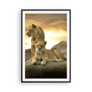 Poster in een zwarte lijst - Koninklijke majesteit - 61x91 cm
