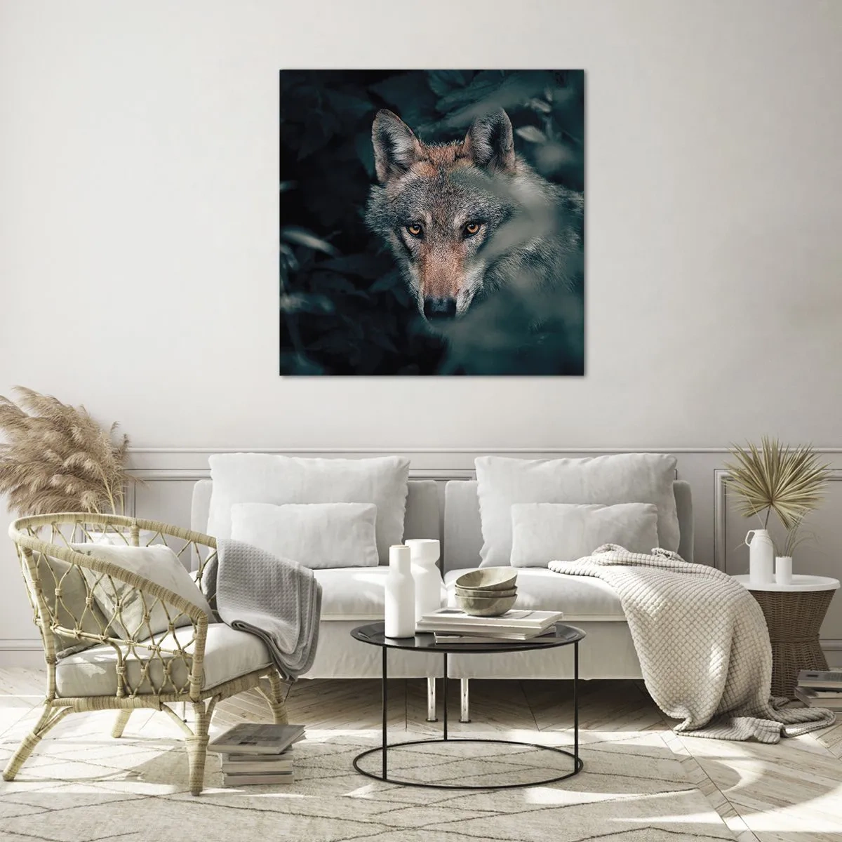 Schilderen op glas - Jager - 70x70 cm