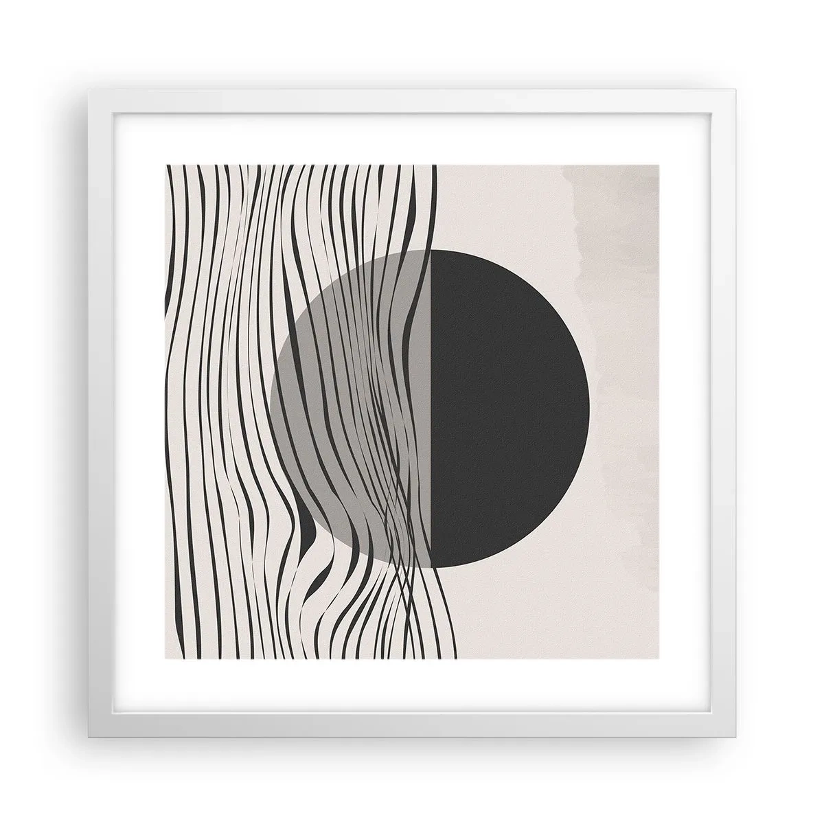 Poster in een witte lijst - Halve compositie - 40x40 cm