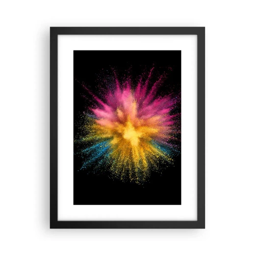 Poster in een zwarte lijst - De geboorte van kleuren - 30x40 cm