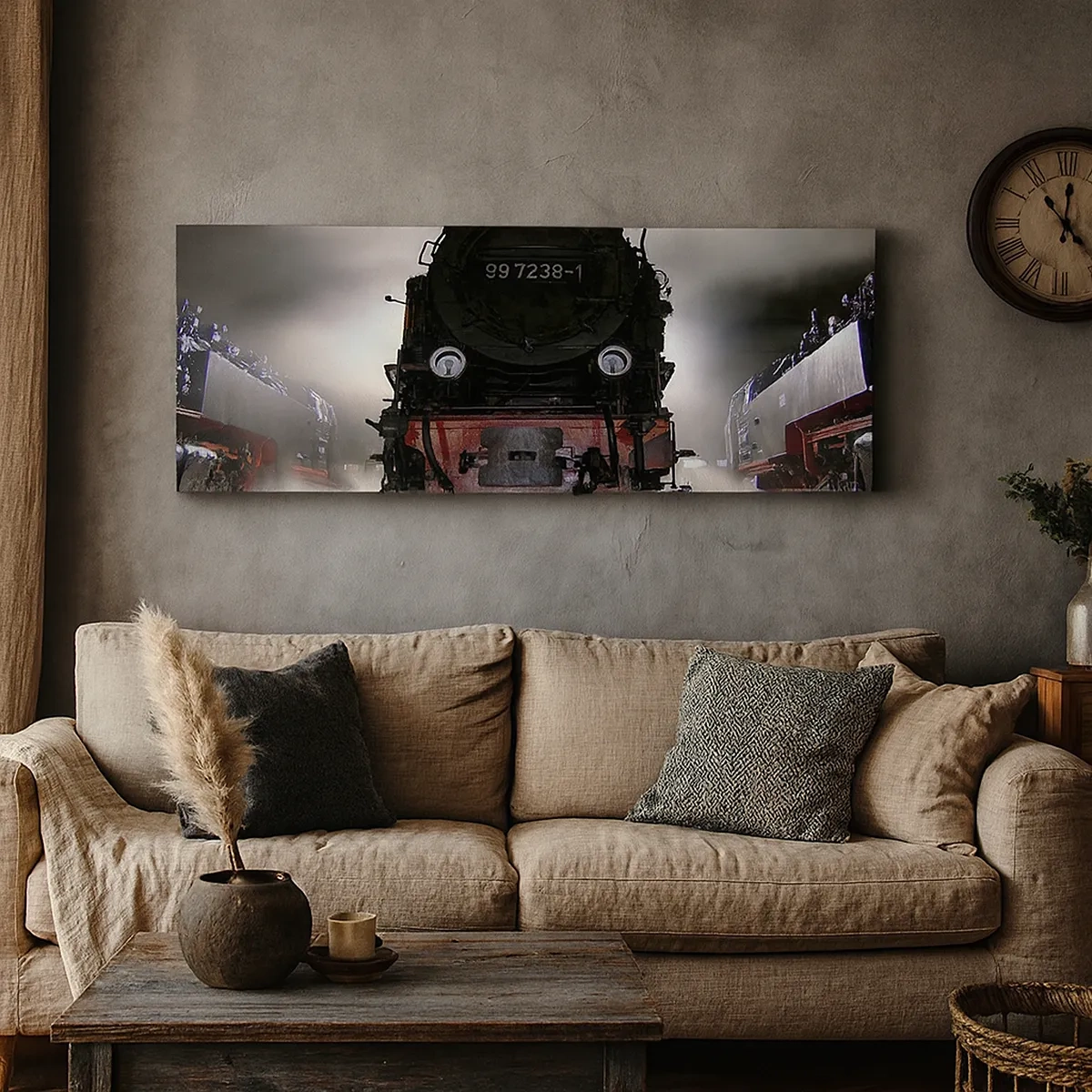 Schilderen op canvas - Hij staat en hapt, hapt en blaast - 30x30 cm