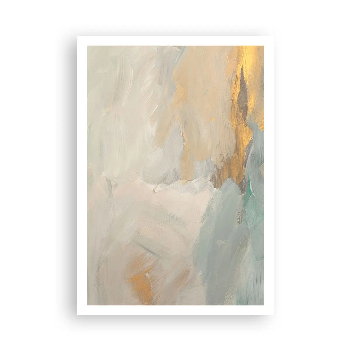 Poster - Abstractie – het land van zachtheid - 70x100 cm
