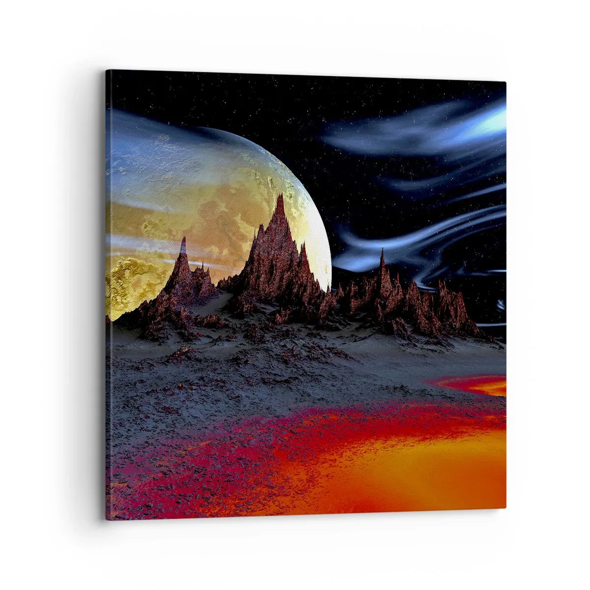 Schilderen op canvas - Onbekende wereld - 70x70 cm