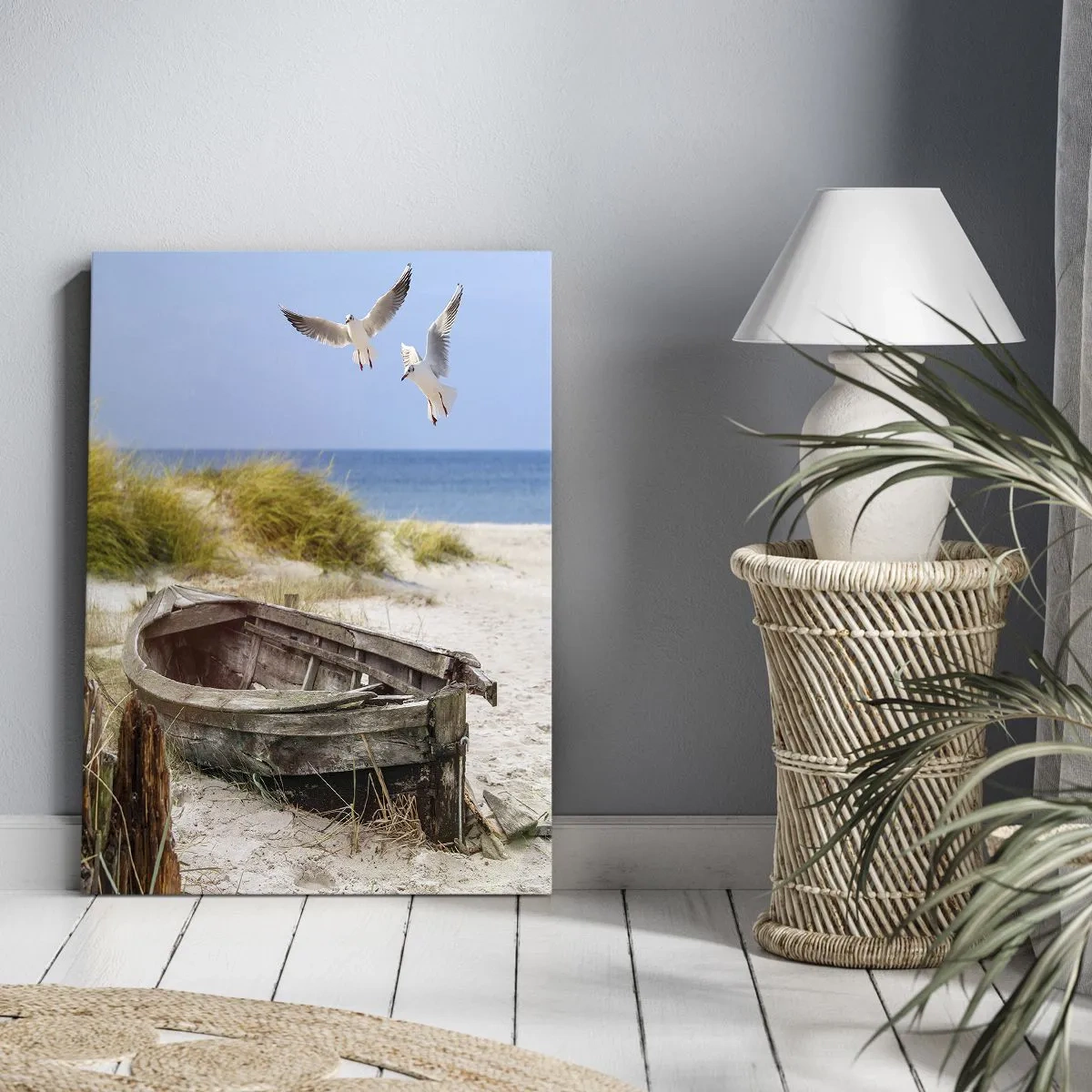 Schilderen op canvas - Badend in de wind - 70x100 cm