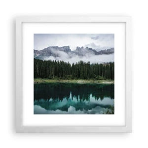 Poster in een witte lijst - Stil, stil, laten we het drinkwater niet wakker maken... - 30x30 cm