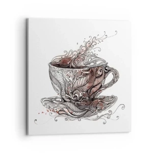 Schilderen op canvas - Thee voor alles - 70x70 cm