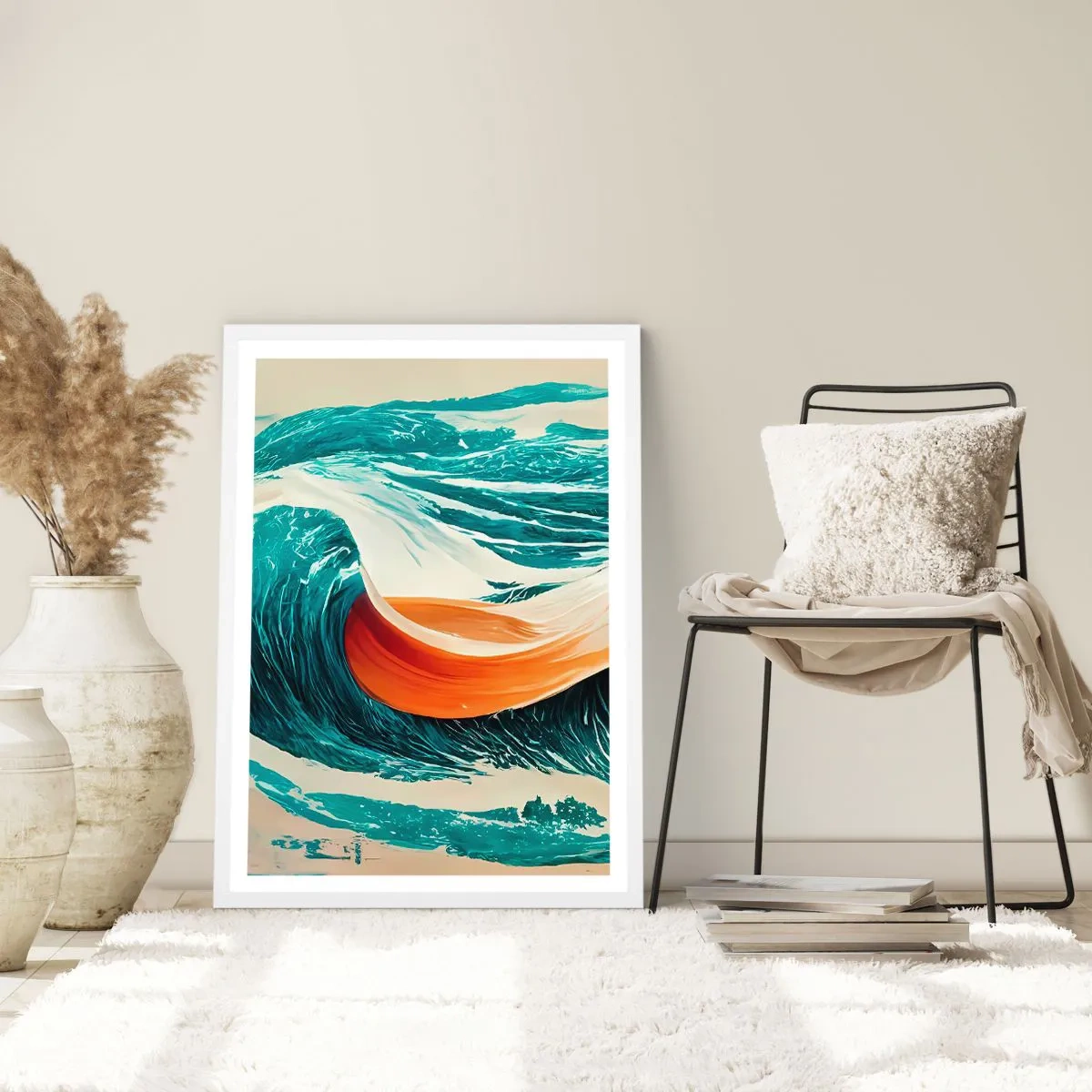 Poster in een witte lijst - De droom van elke surfer - 40x50 cm