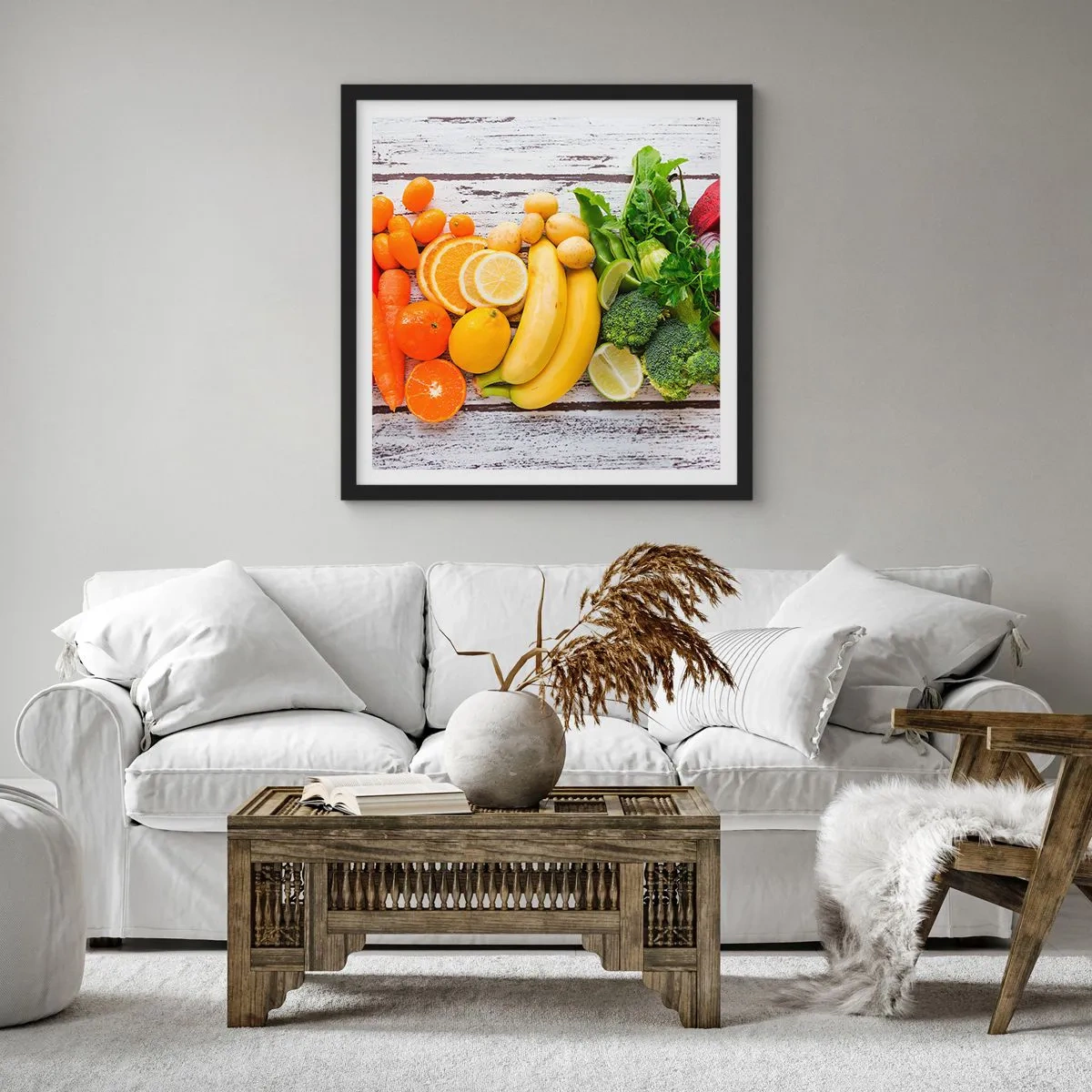 Poster in een zwarte lijst - Het is niet genoeg? - 30x30 cm