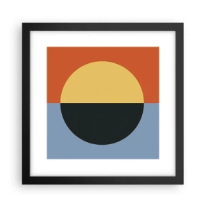 Poster in een zwarte lijst - Een compositie van warmte en koelte - 30x30 cm