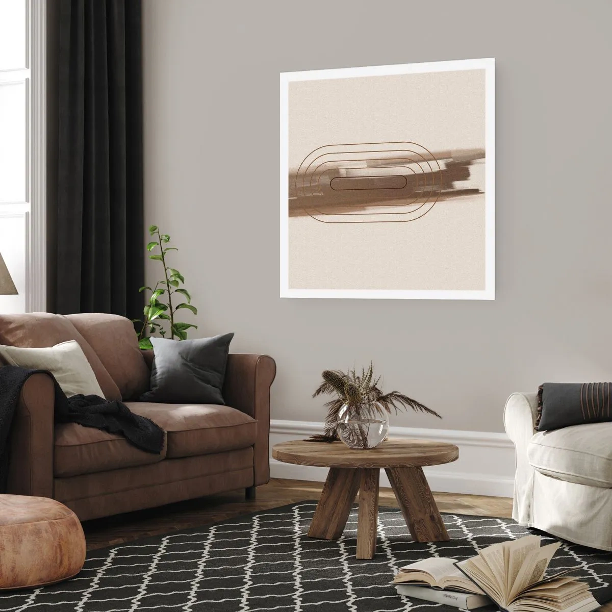 Poster - Een briesje grijs - 60x60 cm